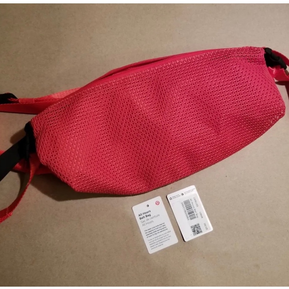 Lululemon red all hours belt bag